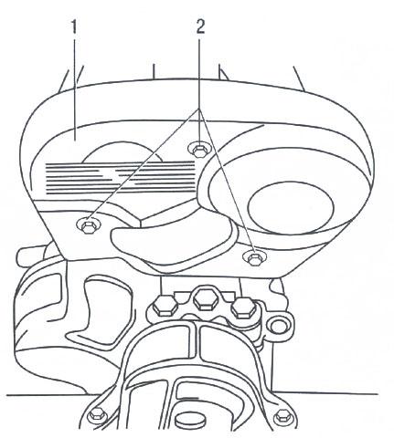 Снятие передней крышки привода газораспределительного механизма двигателя Z 18 XER