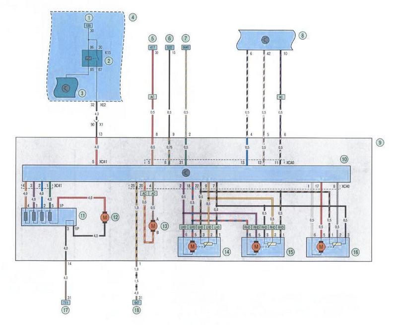 Схема - Система отопления (кондиционирования) и вентиляции салона